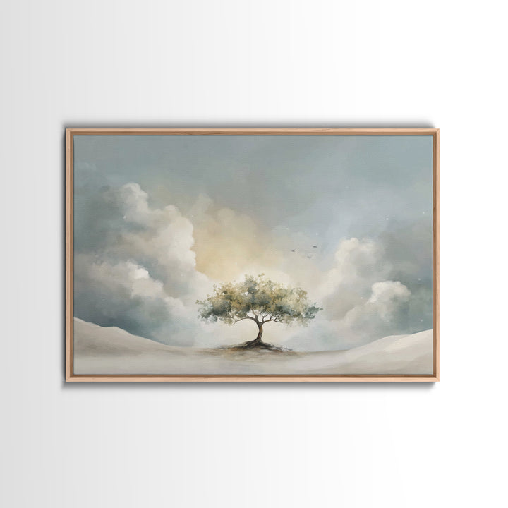 Tree Of Promise | Framed Canvas Print | Christian Wall Art | Christian Art Canvas | Christian Decor | Minimalist Christian Art