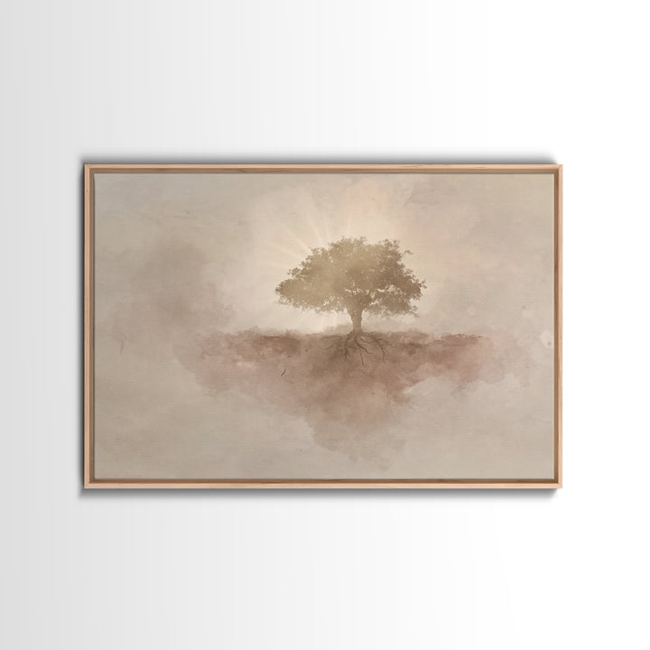 Rooted In Faith - Framed Canvas Print - Christian Art Canvas - Christian Wall Art - Christian Decoration - Subtle Christian Art - Christian