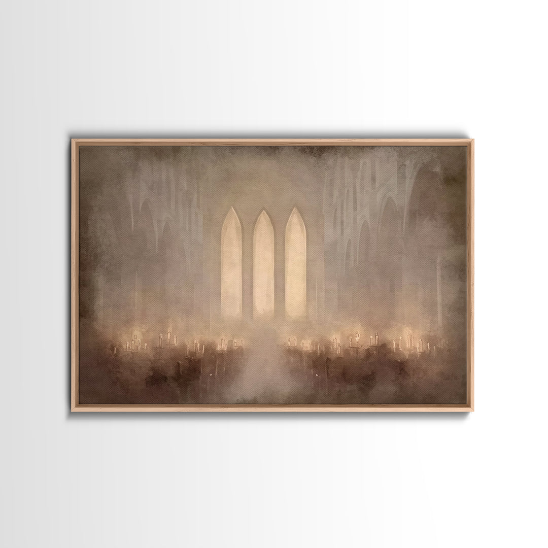 Sanctuary Dawn – Framed Canvas Print – Christian Art Canvas – Christmas Wall Art – Moody Christmas Art – Christian Art – Christian Decorati