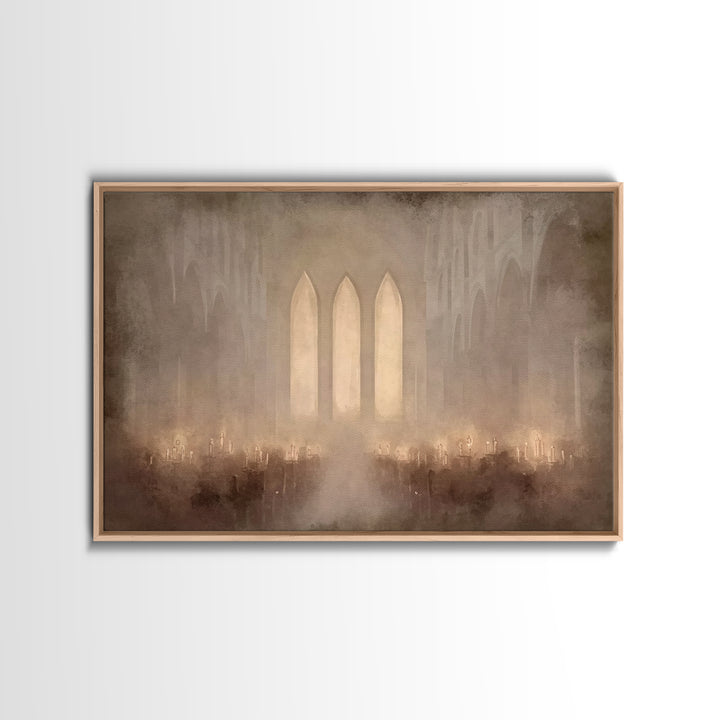Sanctuary Dawn – Framed Canvas Print – Christian Art Canvas – Christmas Wall Art – Moody Christmas Art – Christian Art – Christian Decorati
