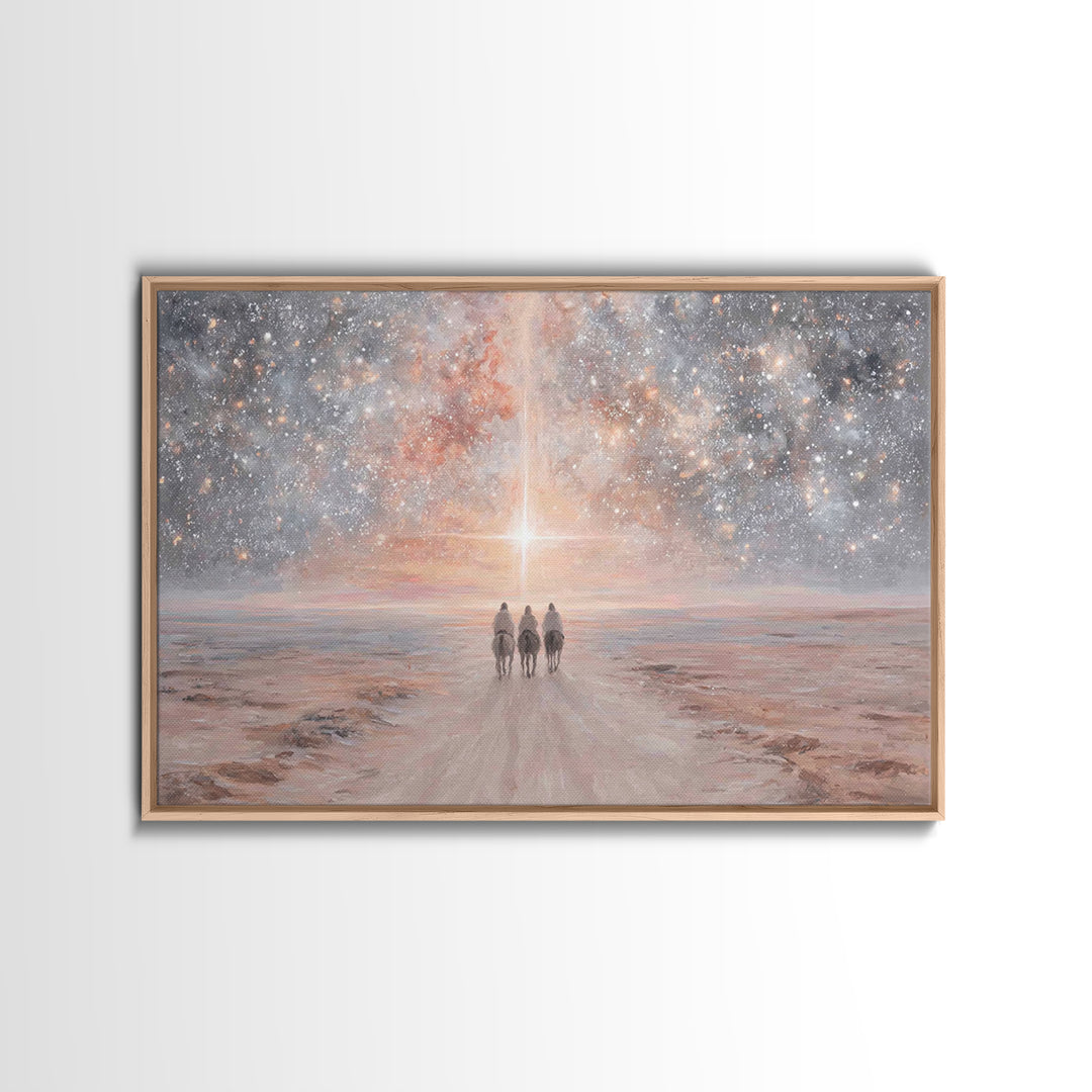 Journey Of The Magi – Framed Canvas Print – Christian Christmas Art – Christian Art Canvas – Christmas Wall Art – Christian Decor For Home