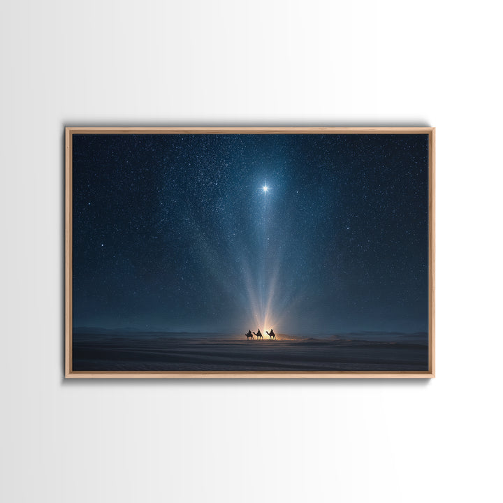 Star Of Wonder – Framed Canvas Print – Christian Wall Art – Christmas Art – Christian Art Canvas – Christian Christmas Decor – Christian Gi