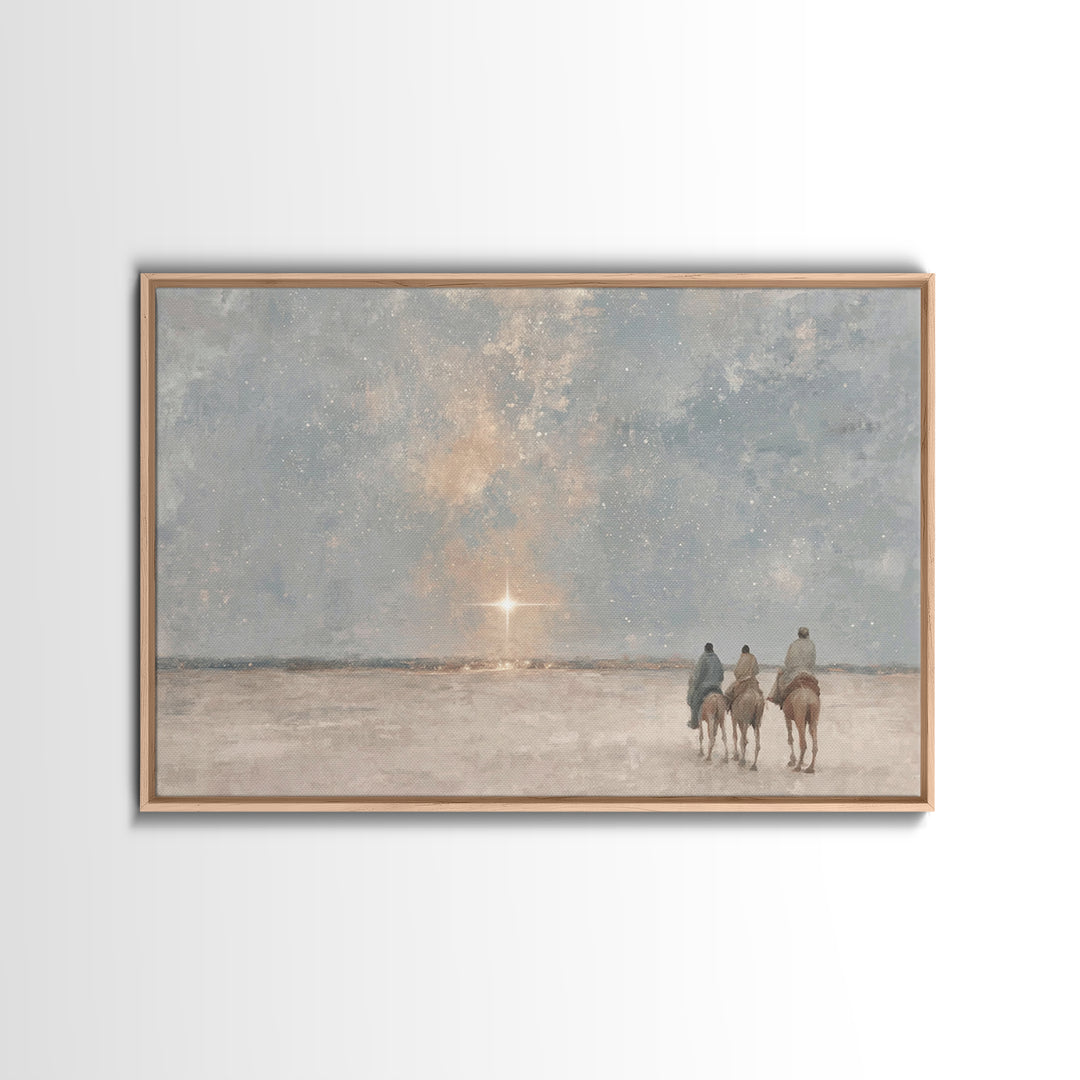 Holy Dawn Star | Framed Canvas Print | Christian Art Canvas | Christmas Art Prints | Christian Wall Art | Christian Christmas Art | Christi
