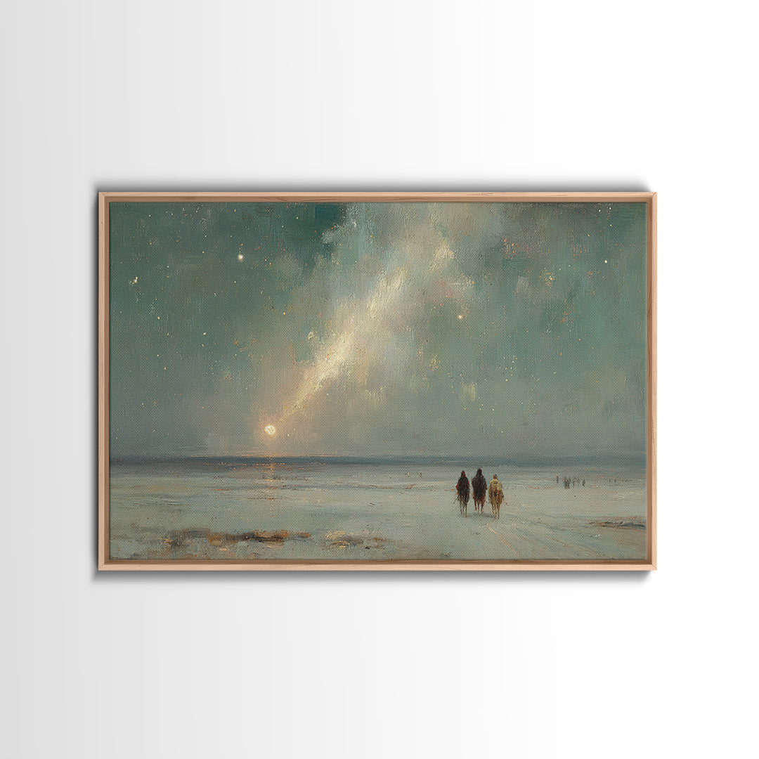 Heaven’s Radiant Sign – Framed Canvas Print – Christian Art Canvas – Christmas Art Prints – Christian Wall Art – Christian Decoration – Chr
