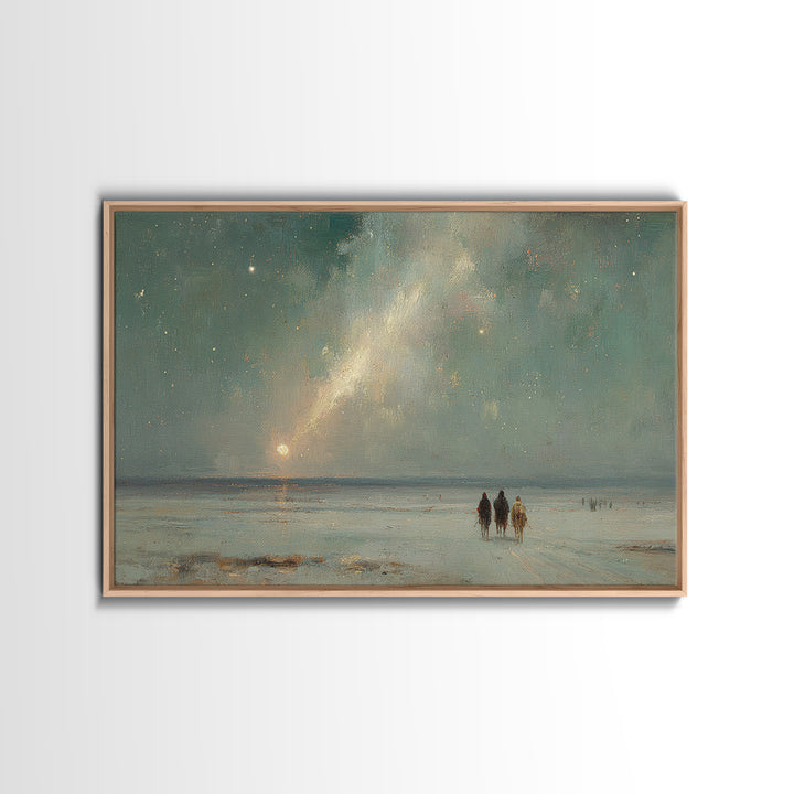 Heaven’s Radiant Sign – Framed Canvas Print – Christian Art Canvas – Christmas Art Prints – Christian Wall Art – Christian Decoration – Chr
