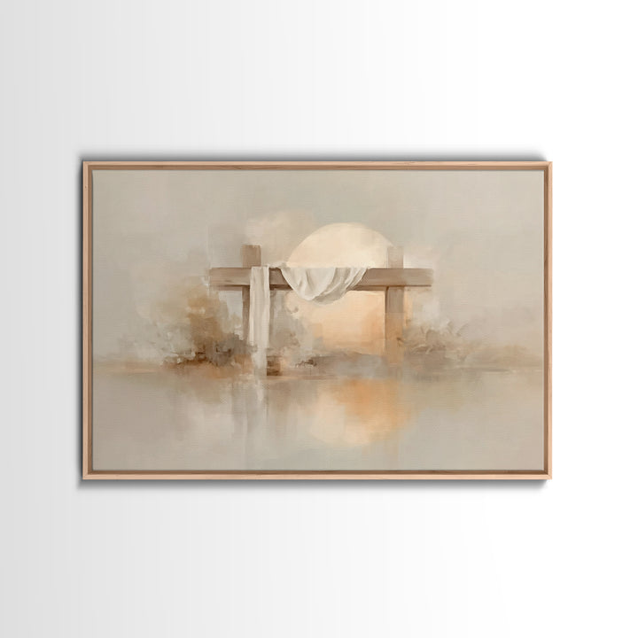 Grace At Sunrise, Framed Canvas Print, Christian Painting, Christian Wall Art, Large Christian Art, Christian Art Canvas