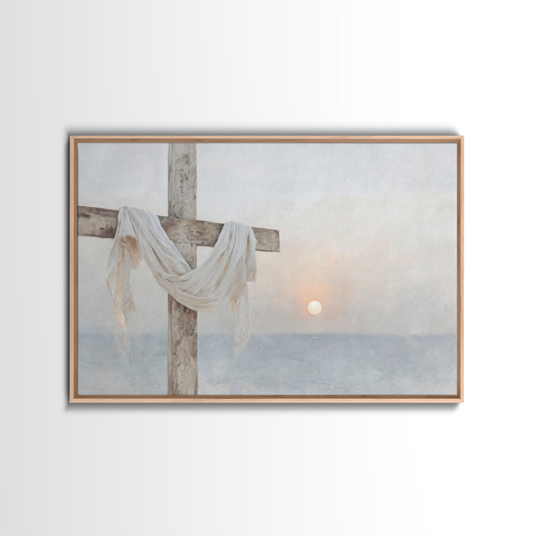 Morning Of Redemption | Framed Canvas Print | Christian Wall Art | Subtle Christian Art | Christian Art Canvas | Christian Painting