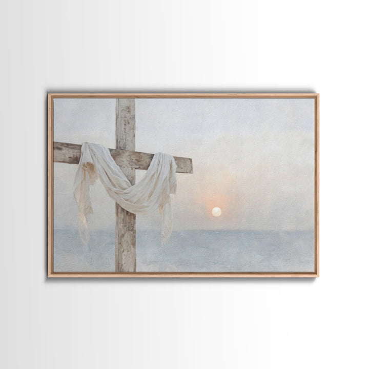 Morning Of Redemption | Framed Canvas Print | Christian Wall Art | Subtle Christian Art | Christian Art Canvas | Christian Painting