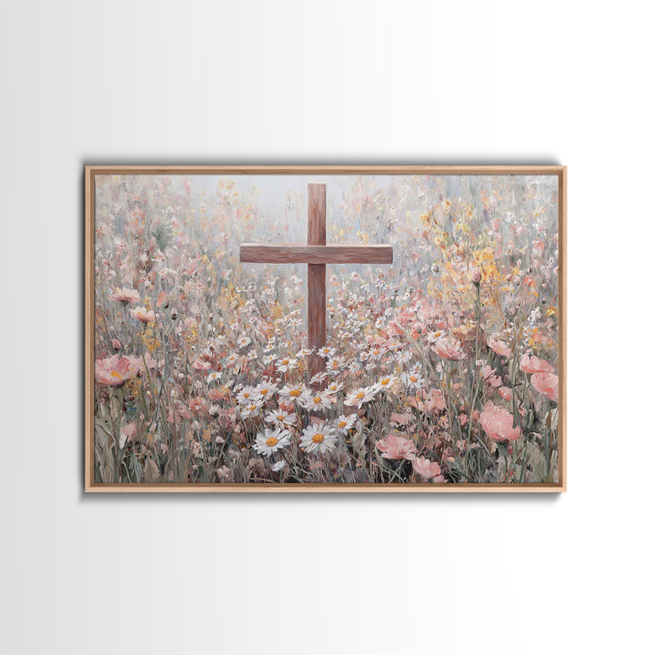 Field Of Grace, Framed Canvas Print, Christian Painting, Christian Wall Art, Christian Art Canvas, Large Christian Art