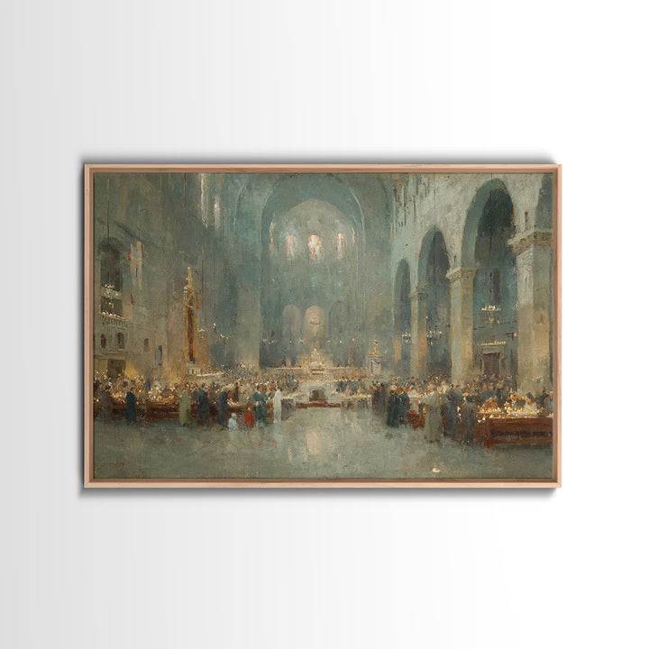 Radiant Mass – Framed Canvas Print – Christian Art Painting – Christmas Canvas Wall Art – Vintage Christian Art – Christian Wall Art – Chri