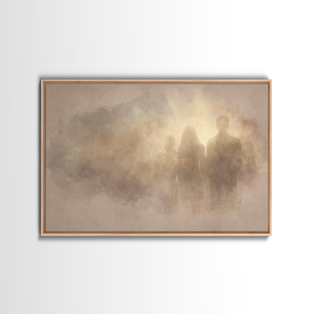 Veil Of Dawn | Framed Canvas Print | Christian Art Canvas | Christmas Art | Christian Wall Art | Christian Decor | Christian Painting