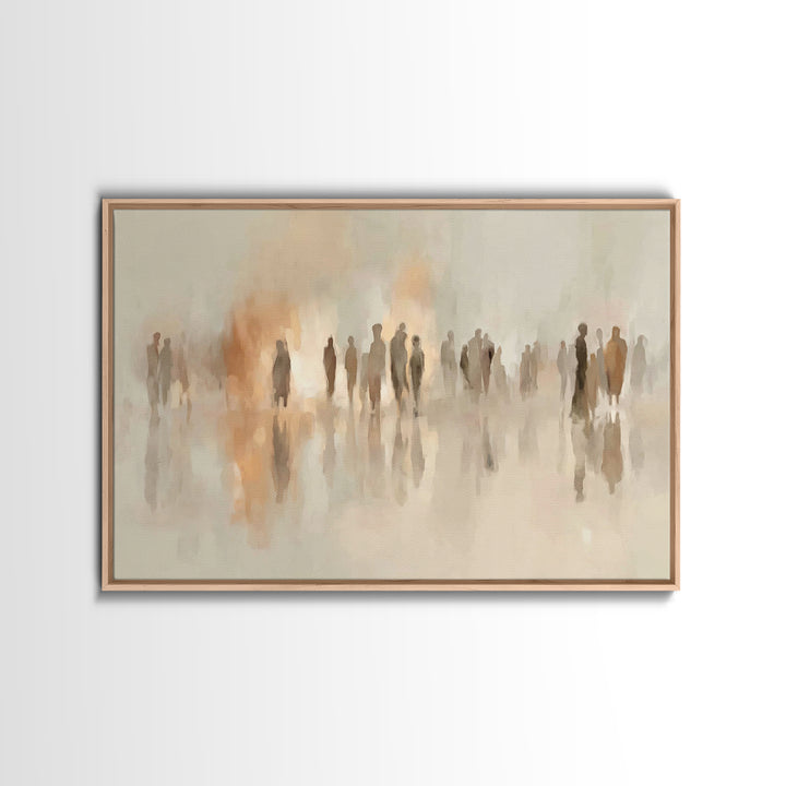 Pilgrims Of Light | Framed Canvas Print | Christian Painting | Christian Wall Art | Christian Decor | Christmas Art | Christian Art Canvas