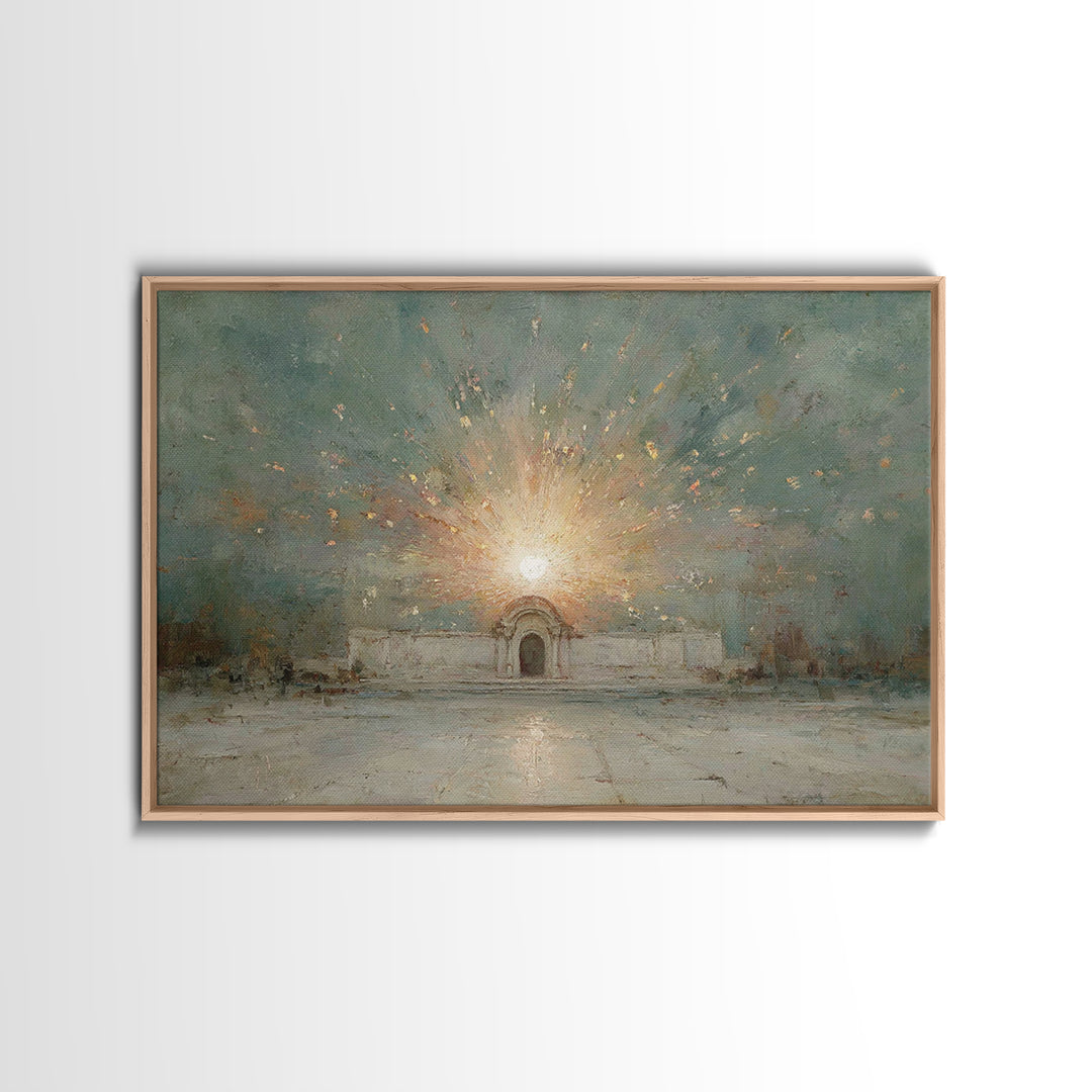 Radiant Gate | Framed Canvas Print | Christmas Art | Christian Painting | Christian Art Canvas | Christian Decor | Christian Wall Art