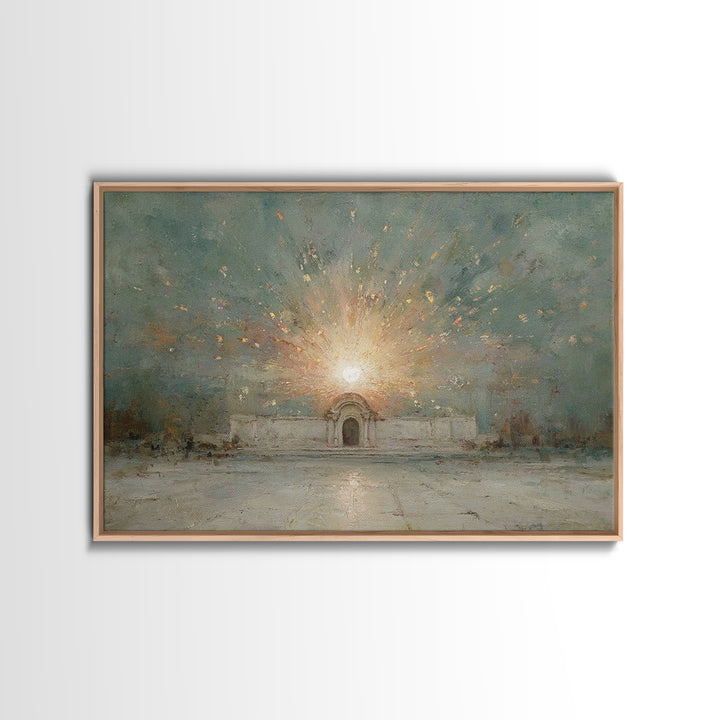Radiant Gate | Framed Canvas Print | Christmas Art | Christian Painting | Christian Art Canvas | Christian Decor | Christian Wall Art