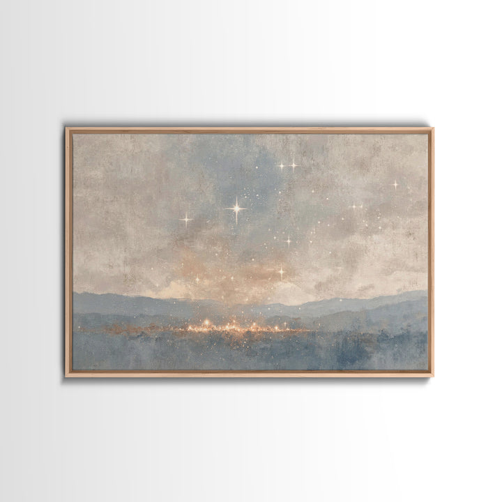 Star Of Bethlehem – Framed Canvas Print – Christian Christmas Art – Christian Wall Art – Abstract Christian Art – Christmas Art Prints – Ch