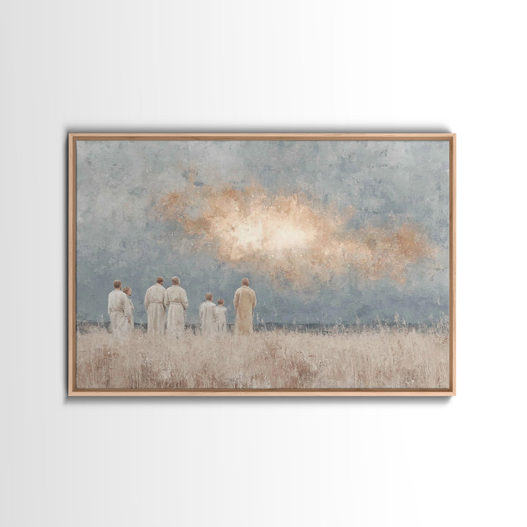 Heavenly Wonder – Framed Canvas Print – Christian Wall Art – Christian Christmas Art – Christian Art Canvas – Jesus Painting – Christmas Wa