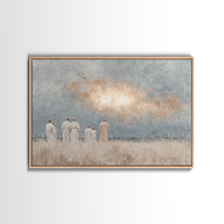 Heavenly Wonder – Framed Canvas Print – Christian Wall Art – Christian Christmas Art – Christian Art Canvas – Jesus Painting – Christmas Wa