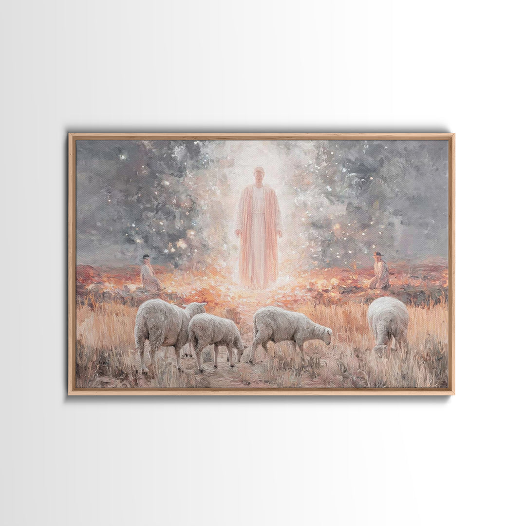 Radiant Messiah – Framed Canvas Print – Christian Art Canvas – Christian Christmas Art – Christian Wall Art – Christmas Art – Jesus Paintin