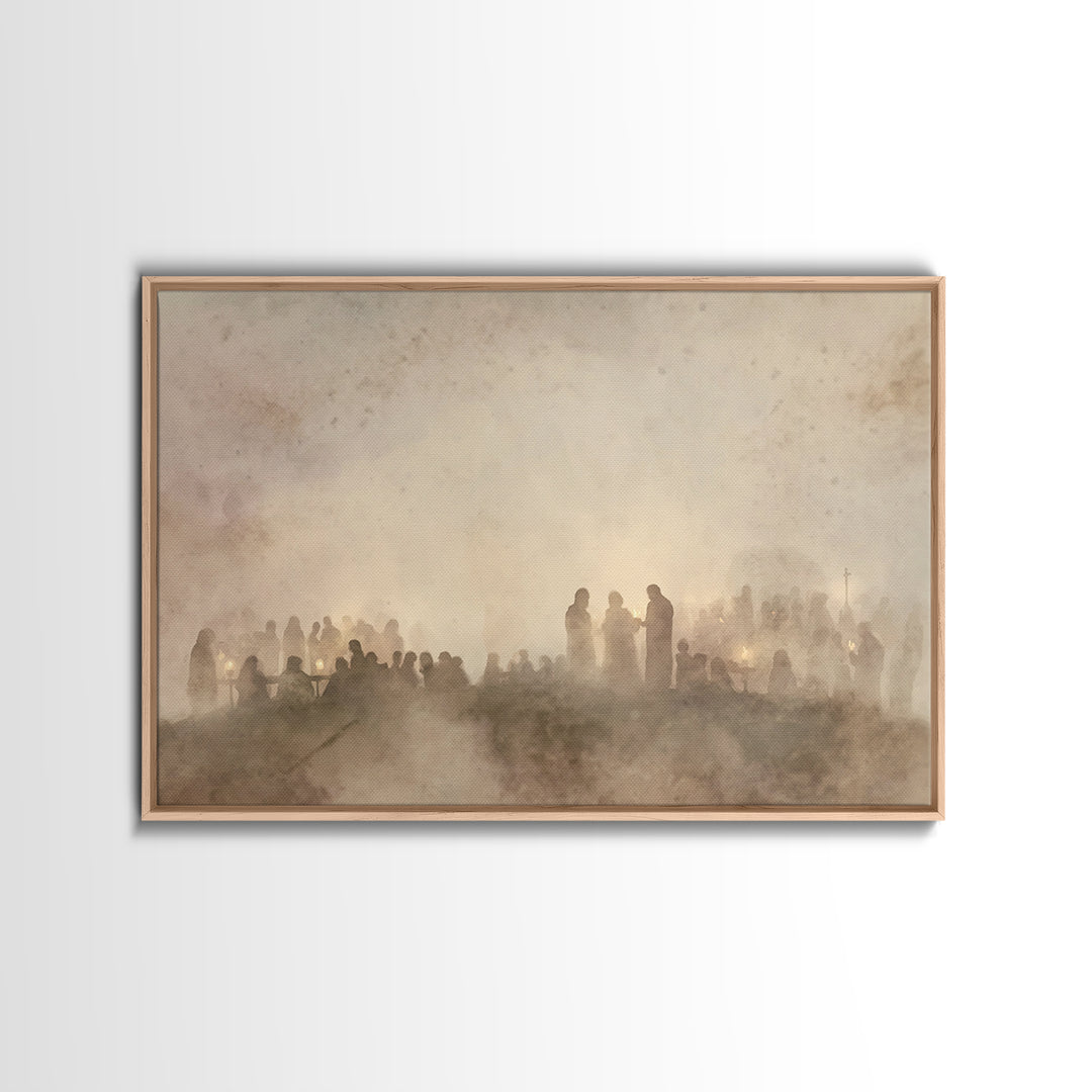 Soft Communion – Framed Canvas Print – Christian Wall Art – Christian Art Canvas – Christian Painting – Christian Christmas Art – Christmas