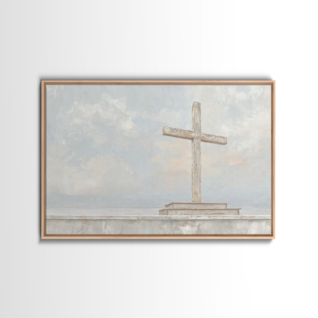 Light Of Redemption, Framed Canvas Print, Christian Wall Art, Christian Art Canvas, Subtle Christian Art, Christian Gift