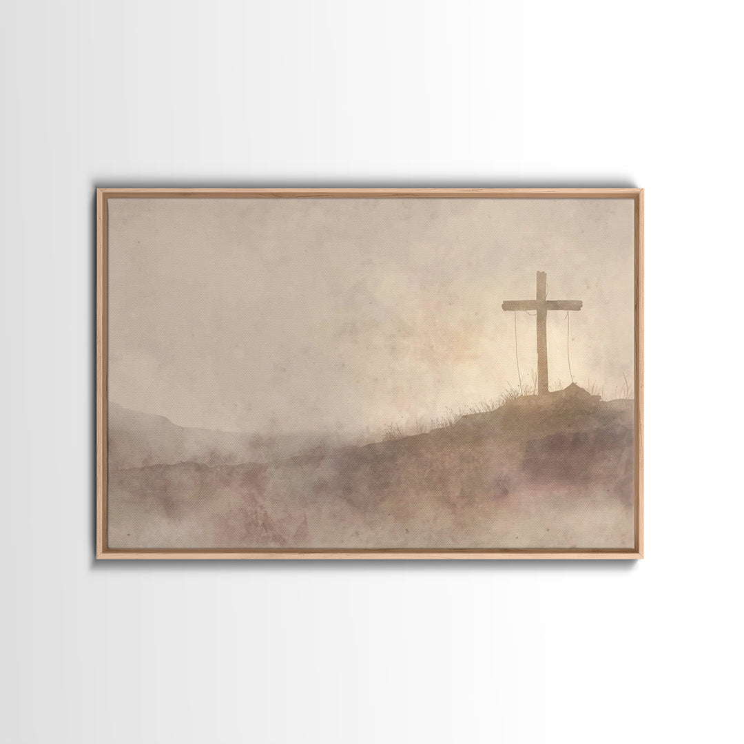 Hope In The Stillness | Framed Canvas Print | Christian Wall Art | Christian Art Canvas | Subtle Christian Art | Christian Gift