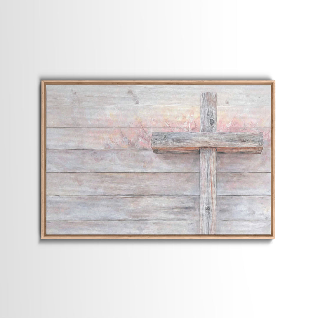 The Old Rugged Cross – Framed Canvas Print – Christian Wall Art – Christian Art Canvas – Vintage Christian Art – Christian Gift