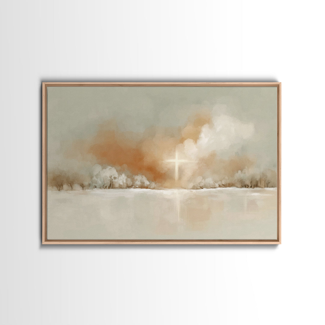 Star Of Salvation – Framed Canvas Print – Christian Wall Art – Christian Art Canvas – Christian Christmas Art – Christian Gift