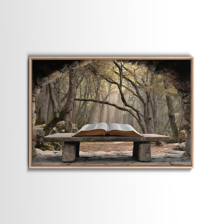 Serenity Of Word | Framed Canvas Print | Christian Wall Art | Christian Art Canvas | Subtle Christian Art | Christian Painting | Christian