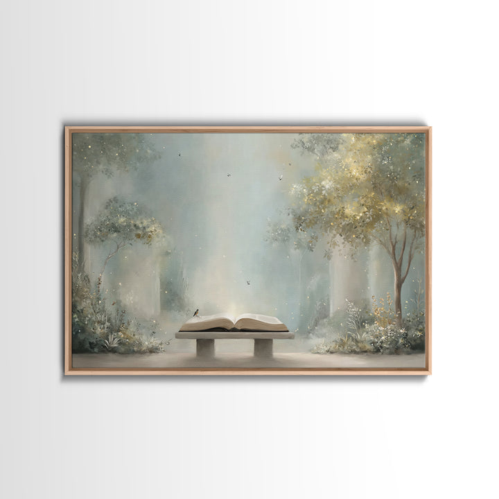 Sacred Stillness – Framed Canvas Print – Christian Wall Art – Christian Art Canvas – Moody Christian Art – Subtle Christian Art – Christian