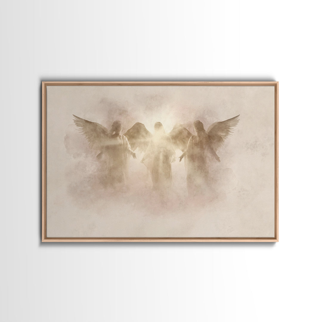 Trinity Of Light – Framed Canvas Print – Christian Art Canvas – Christian Wall Art – Christian Decor – Christmas Art – Subtle Christian Art