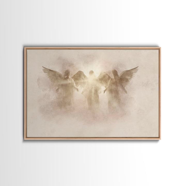 Trinity Of Light – Framed Canvas Print – Christian Art Canvas – Christian Wall Art – Christian Decor – Christmas Art – Subtle Christian Art