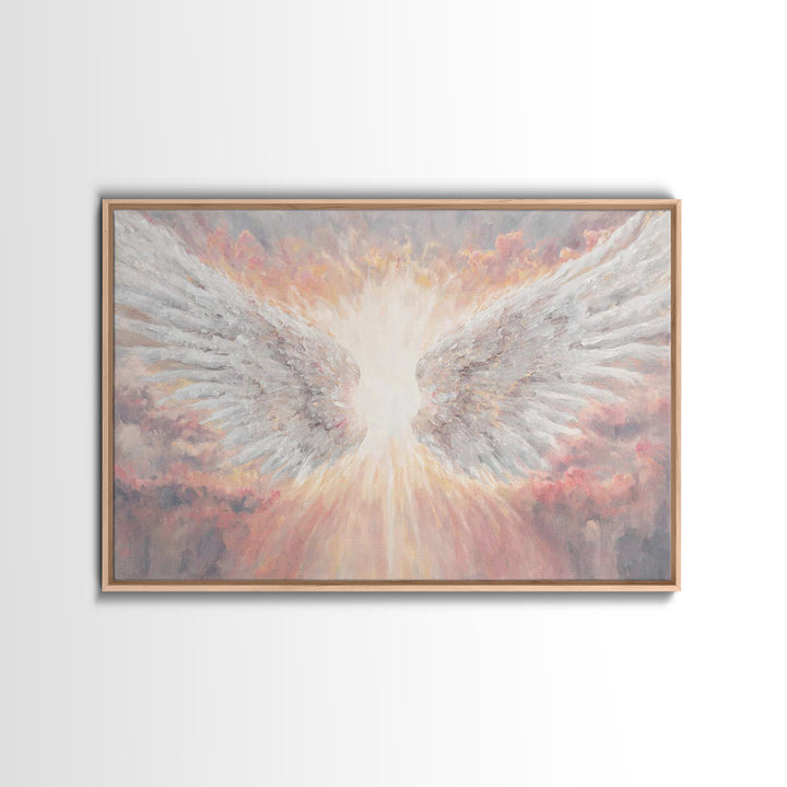 Heavenly Radiance – Framed Canvas Print – Christian Wall Art – Christian Art Canvas – Abstract Christian Art – Christian Art Painting – Chr