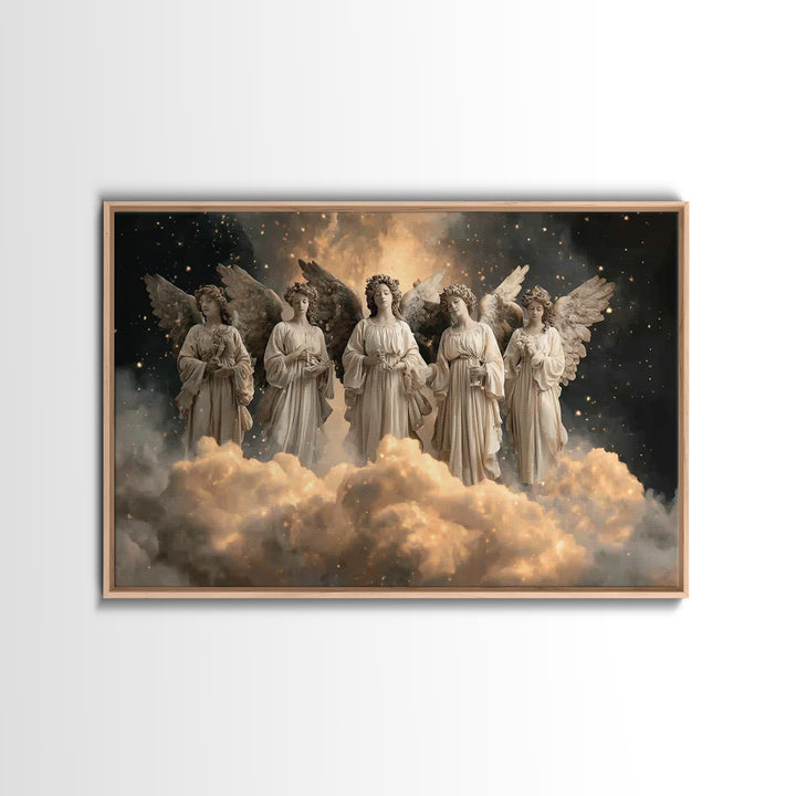 Cloudborn Host | Framed Canvas Print | Christian Art Canvas | Christian Wall Art | Large Christian Painting | Christian Christmas Art | Chr