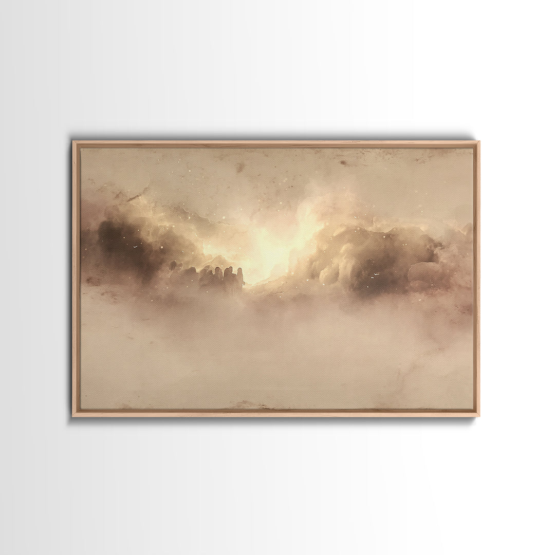 Celestial Worship – Framed Canvas Print – Christian Art Canvas – Christian Paintings – Christmas Wall Art – Subtle Christian Art – Christia