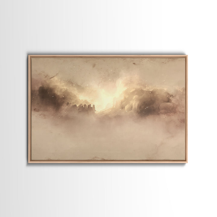 Celestial Worship – Framed Canvas Print – Christian Art Canvas – Christian Paintings – Christmas Wall Art – Subtle Christian Art – Christia