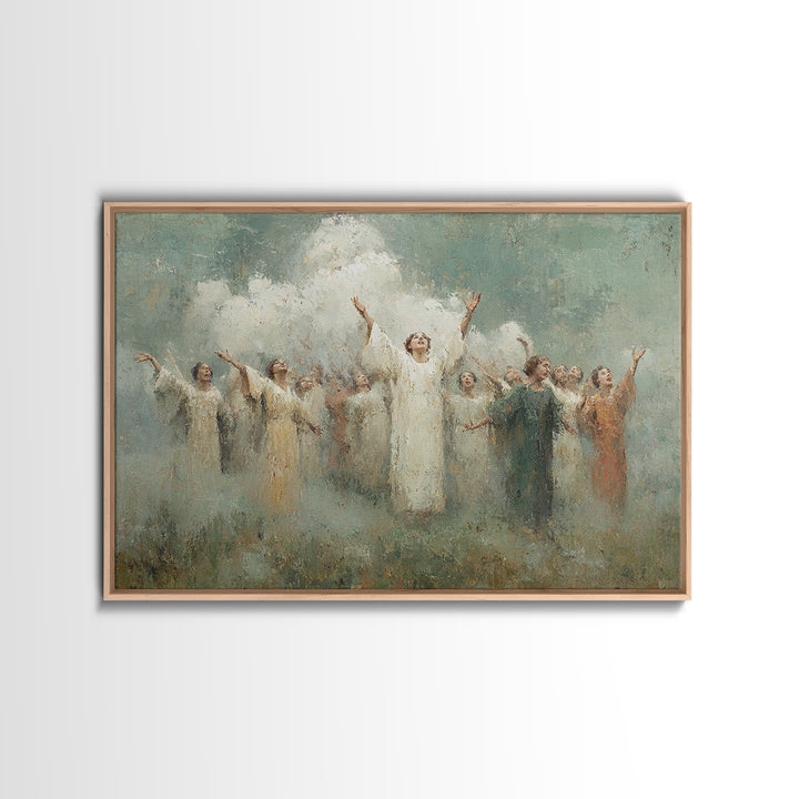Choir Of Light, Framed Canvas Print, Christian Wall Art, Christian Art Work, Christmas Art Framed, Christian Christmas Decorations, Jesus A