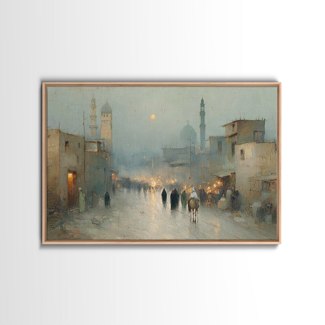 Bethlehem Journey Calm, Framed Canvas Print, Christian Art Canvas, Christian Wall Art, Christmas Art, Christian Christmas Art