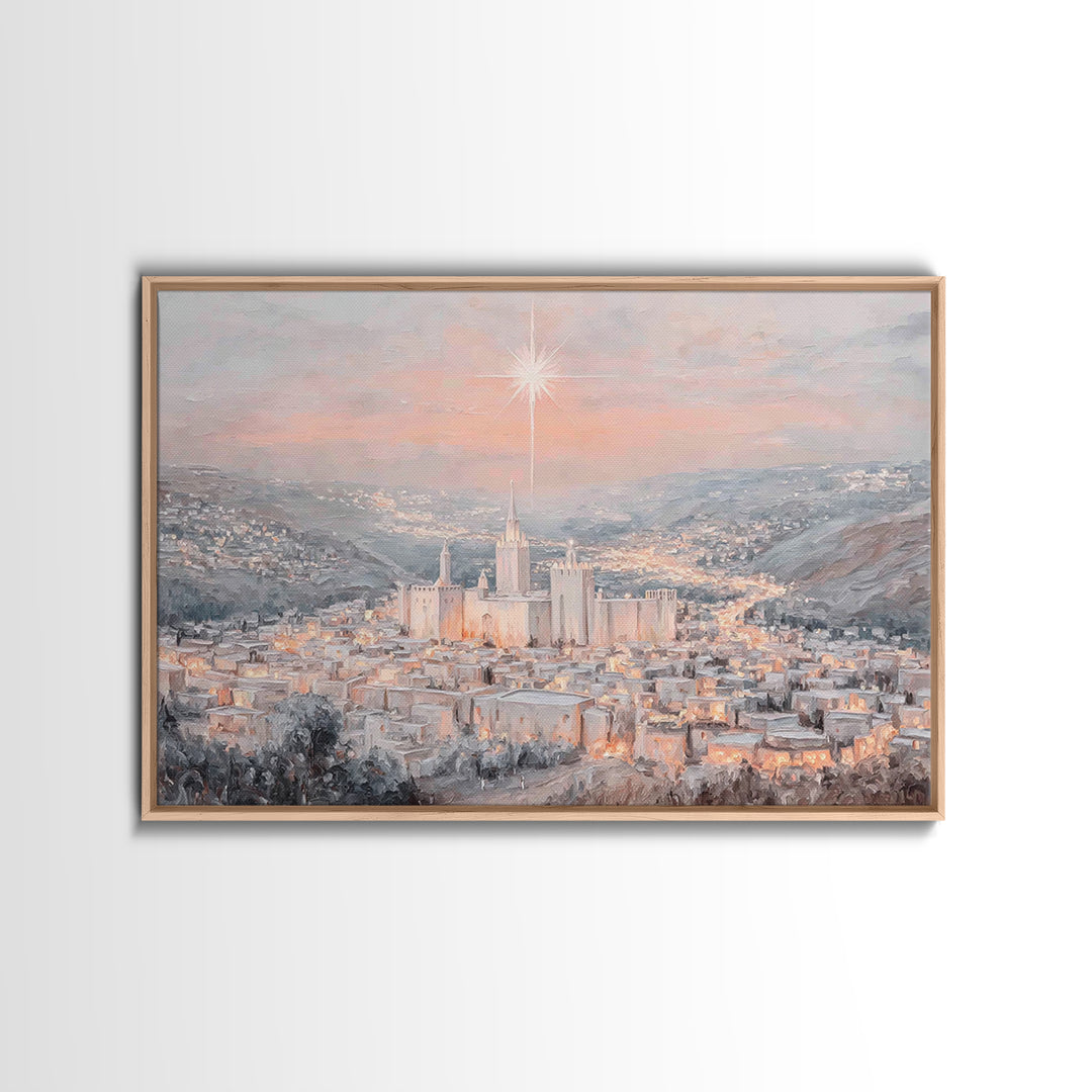 Dawn Of The Promise | Framed Canvas Print | Christmas Wall Art | Christian Art Canvas | Christian Christmas Art | Christian Art