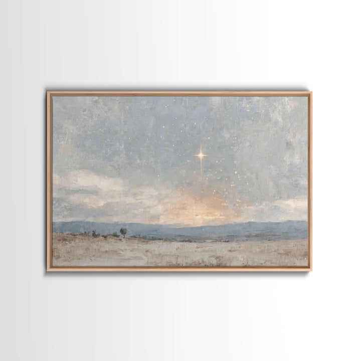 Star Of Salvation, Framed Canvas Print, Christian Art Canvas, Christian Christmas Art, Christian Wall Art, Christmas Art