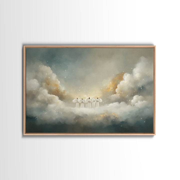 Ascension Glory | Framed Canvas Print | Christian Art Canvas | Large Christian Painting | Christian Christmas Art | Christian Decor For Hom