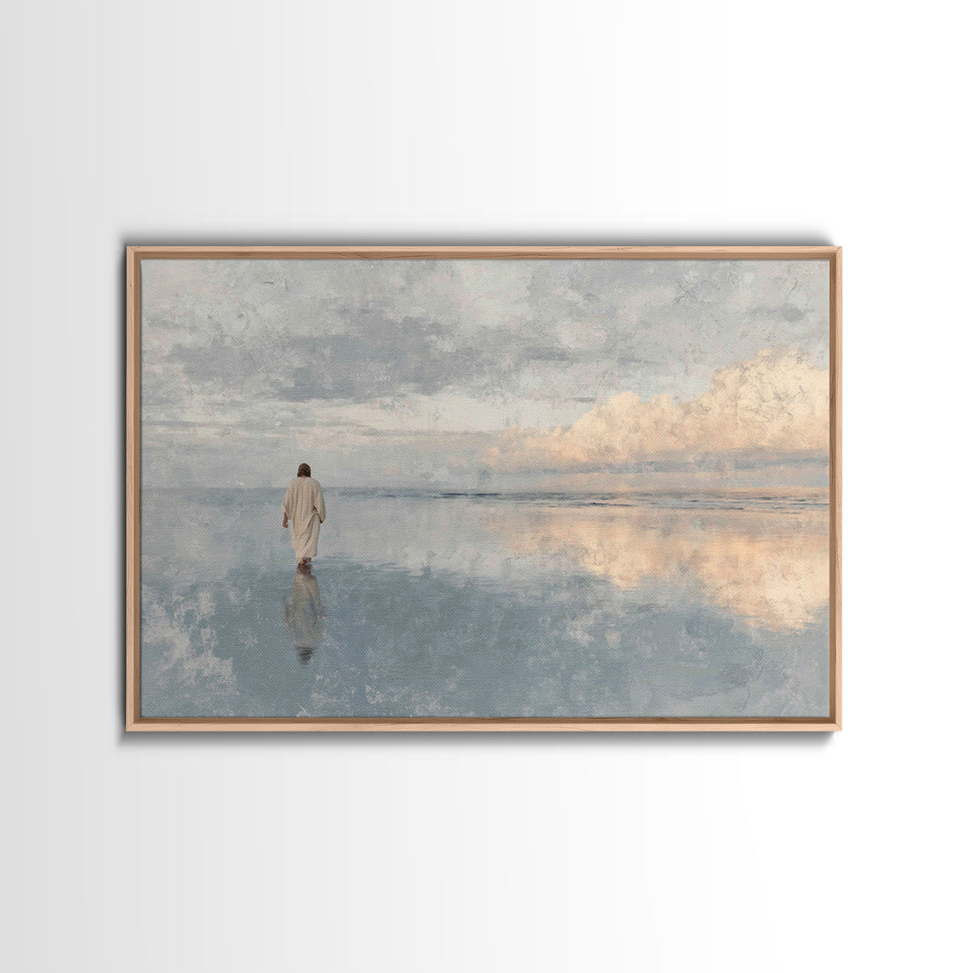 Walk Of Faith – Framed Canvas Print – Christian Wall Art – Christian Art Canvas – Christian Art – Christian Painting