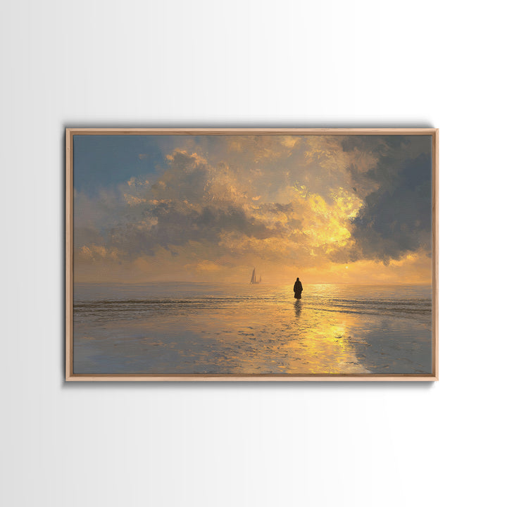 Sunset Promise – Framed Canvas Print – Christian Art Canvas – Jesus Painting – Christian Wall Art – Christmas Art – Christian Decor