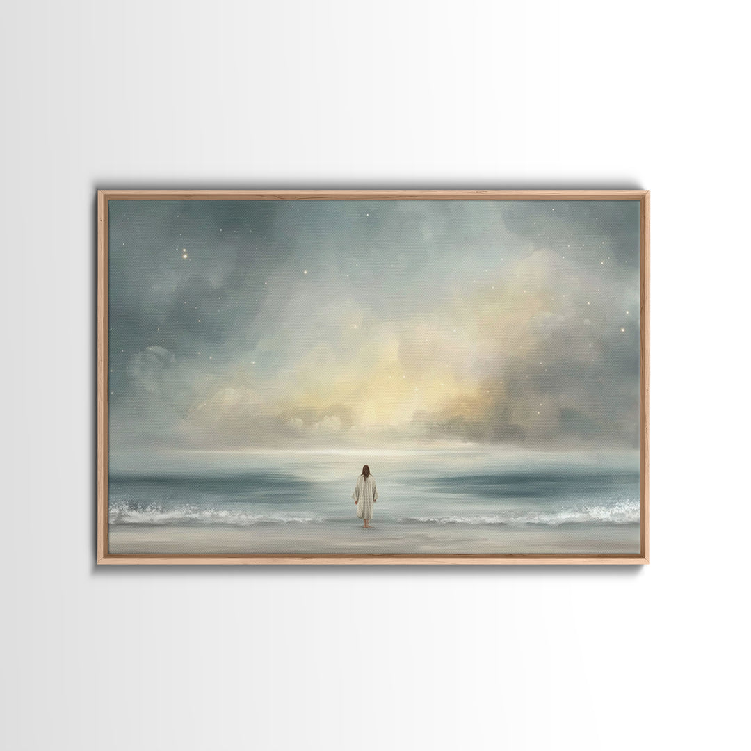 Eternal Dawn – Framed Canvas Print – Christian Wall Art – Jesus Painting – Christian Art Canvas – Christian Christmas Art – Christian Gift