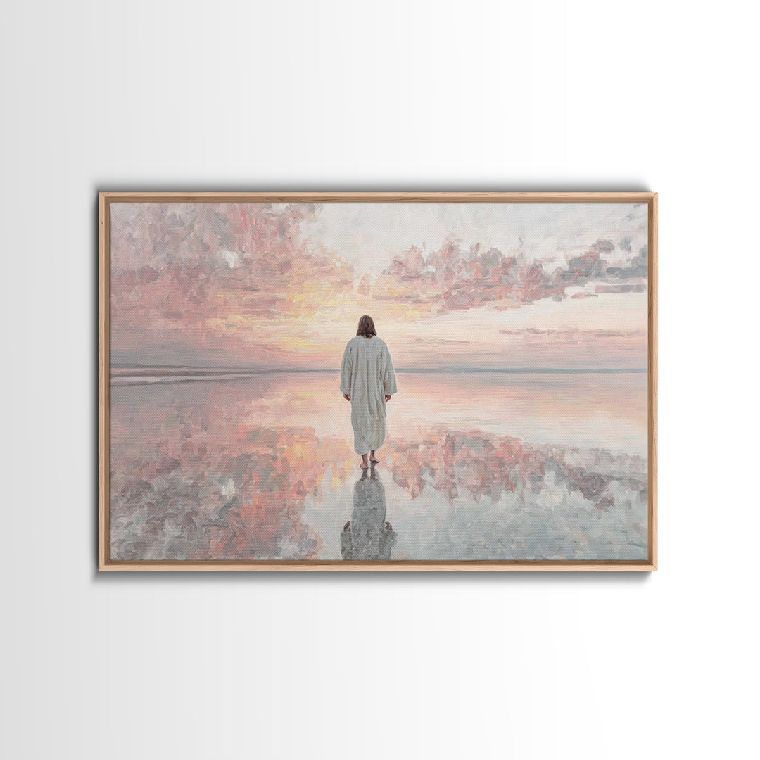 Blessed Path – Framed Canvas Print – Christian Christmas Art – Christian Wall Art – Christian Art Canvas – Jesus Painting – Christian Decor