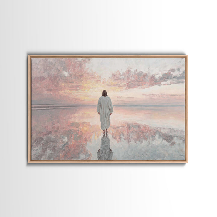 Blessed Path – Framed Canvas Print – Christian Christmas Art – Christian Wall Art – Christian Art Canvas – Jesus Painting – Christian Decor