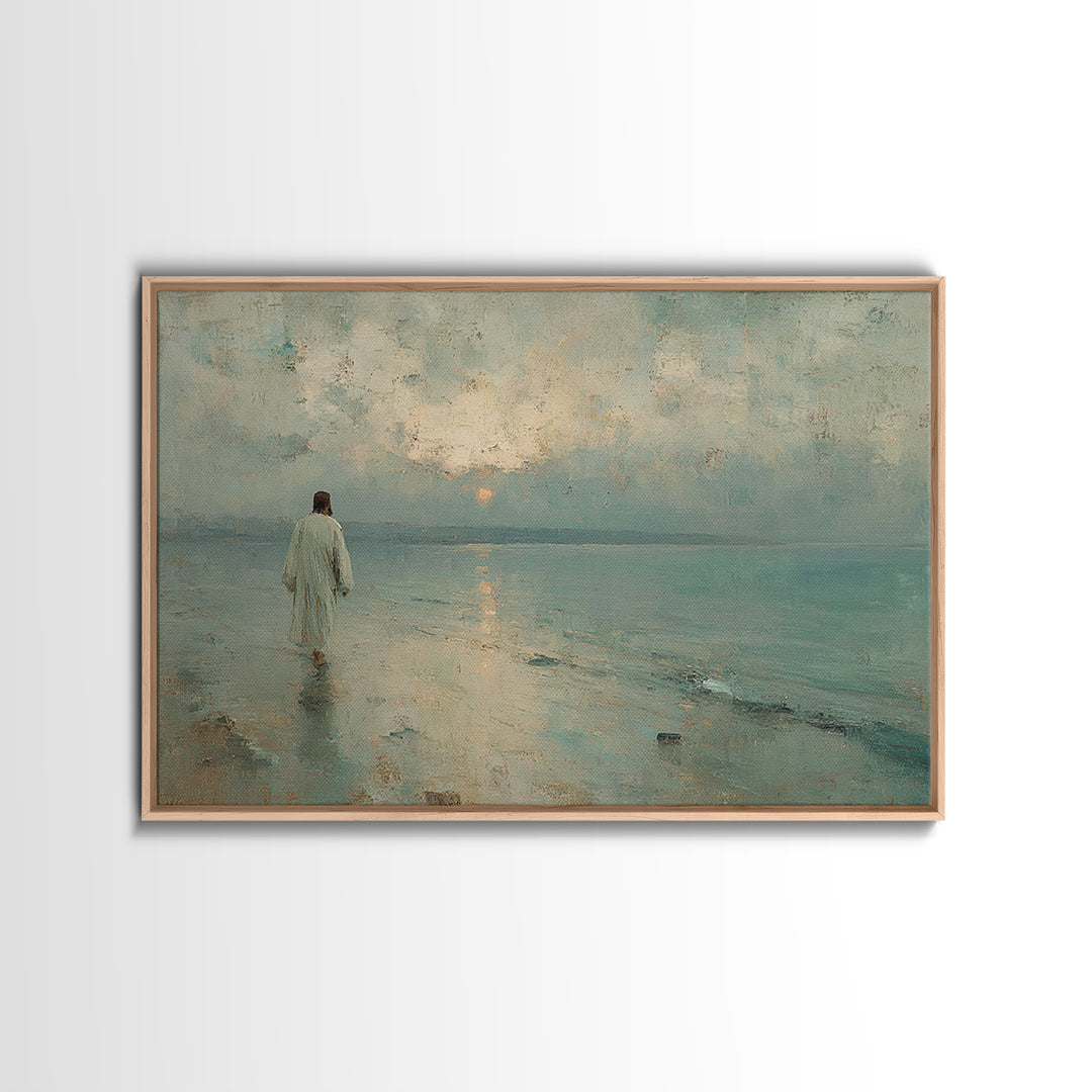 Morning Grace – Framed Canvas Print – Jesus Painting – Christian Wall Art – Christian Art Canvas – Christian Christmas Art – Christian Gift
