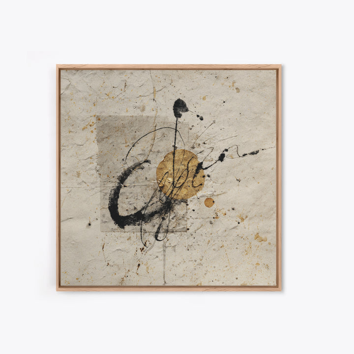 Romantic Handwritten Marks Without Readable Words Canvas Print, Calligraphy Art, Calligraphy, Living Room Decor, Script, CAL-1x1-15