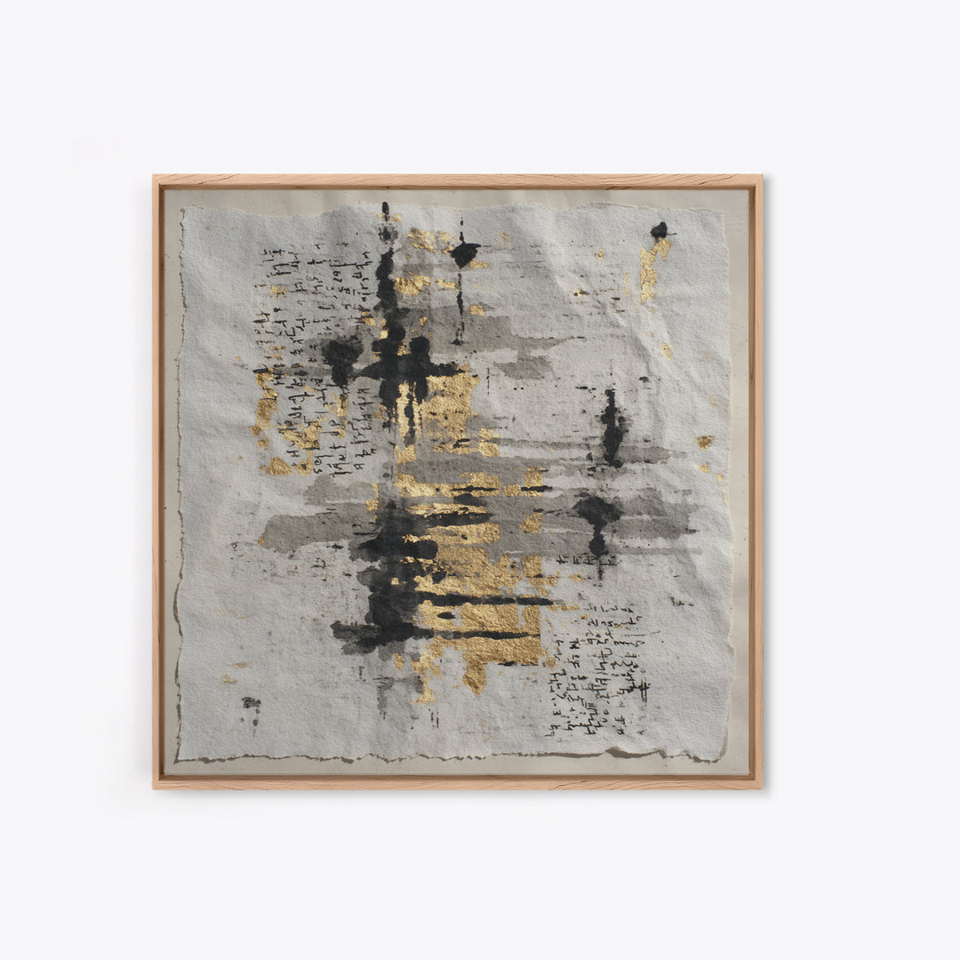 Abstract Prayer Flag of Brush Marks Canvas Print, Calligraphy Art, Printable Wall Art, Living Room Decor, Fine Art, Script, CAL-1x1-23