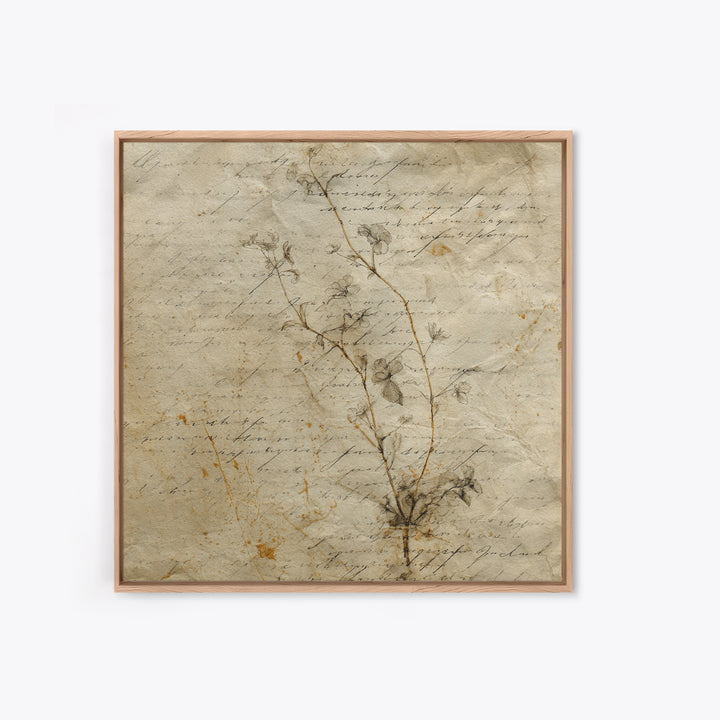 Floral Vine Created from Graceful Script Like Canvas Print, Calligraphy Art, Quote Wall Art, Living Room Decor, Script, CAL-1x1-59