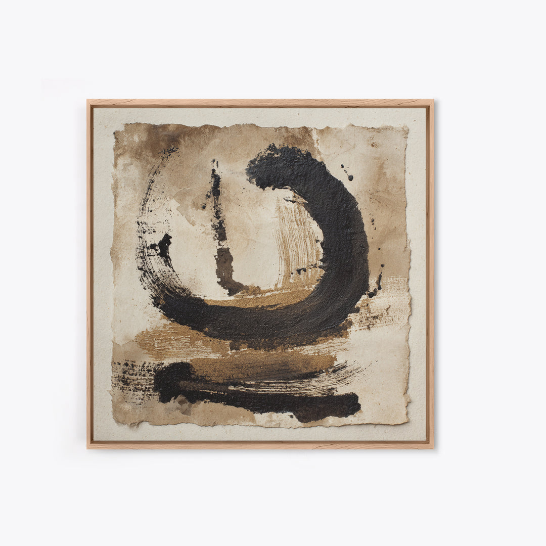 Expressive Musical Rhythm Painted as Ink Strokes Canvas Print, Calligraphy Art, Digital Download Art, Living Room Decor, Script, CAL-1x1-72